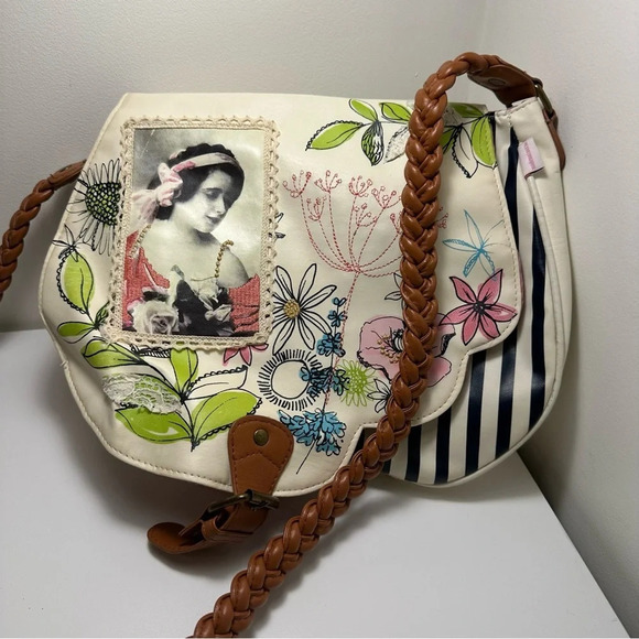 Vintage floral crossbody bag & wallet set mademoiselle by disasterdesigns.co.uk - Picture 2 of 16